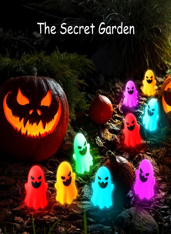 Simgoing 25 Pcs Halloween Glow in The Dark Mini Ghost Figurines, Halloween Treats Non Candy Gifts for Pumpkin Bucket, Luminous Tiny Ghost for Trick or Treat, Hide and Seek Party Favor, Spooky Decor - Image 5